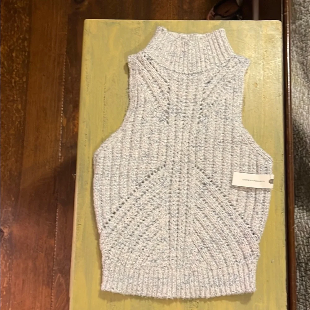 NWT Anthropologie Cream Sweater Vest with matching Shrug. 2 pieces - Picture 3 of 8